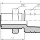 Адаптер ORFS(ш) 2" - NPT(F) 1.1/2" проходной (Vitillo SPA)