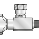 Кран манометра R1/4" (90°) оцинкованный (Mini Press)