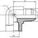 Адаптер 90° JIC(ш) 9/16" - BSPP(F) 3/8" (Vitillo SPA)