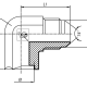 Адаптер 90° JIC(ш) 1.5/8" - P=30 под сварку (Vitillo SPA)