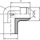 Адаптер 90° JIC(ш) 1.5/8" - Pipe=42 (Vitillo SPA)