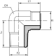 Адаптер 90° ORFS(ш) 9/16" - NPT(ш) 1/8" (Vitillo SPA)