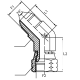 Адаптер 45° JIC(ш) 7/16" - JIC(г) 7/16" (Vitillo SPA)
