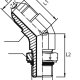 Адаптер 45° JIC(ш) 1.5/16" - Metric(ш) 33X2 o.r.+ контргайка (Vitillo SPA)