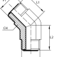 Адаптер 45° ORFS(ш) 2" - ORFS(ш) 2" (Vitillo SPA)