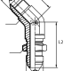 Адаптер 45° JIC(ш) 1.5/8" - JIC(ш) 1.5/8" проходной (Vitillo SPA)