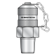 Точка контроля давления M16x2 - NPTF(ш) 1/4"-18 - мет.колп.с пласт.держ. O-Ring type D нержавейка (Minipress)