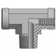 Адаптер тройник BSPP(F) 1/8" - BSPP(F) 1/8"  - BSPT(ш) 1/8" (Vitillo SPA)