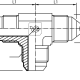 Адаптер тройник  JIC(ш) 7/16" (Vitillo SPA)