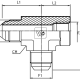 Адаптер тройник  JIC(ш) 1.5/8" - BSPP(F) 1"  - JIC(ш) 1.5/8" (Vitillo SPA)