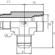 Адаптер тройник  JIC(ш) 9/16" - NPT(F) 1/4"  - JIC(ш) 9/16" (Vitillo SPA)