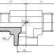 Адаптер тройник  JIC(ш) 9/16" - JIC(ш) 1/8" - NPT(F) 9/16" (Vitillo SPA)