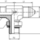 Адаптер тройник  JIC(ш) 7/8" - JIC(ш) 7/8" - BSPP(ш) 1/2" o.r.+ контргайка (Vitillo SPA)