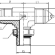 Адаптер тройник  JIC(ш) 1/2" - JIC(ш) 1/2" - UNF(ш) 1/2" o.r.+ контргайка (Vitillo SPA)